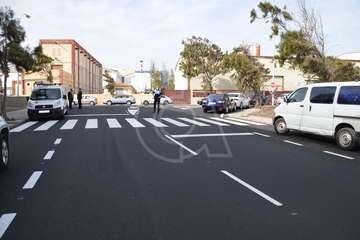 El Cabildo comprueba las obras en el polígono de Cruz de La Gallina y Salinetas (Foto TA)